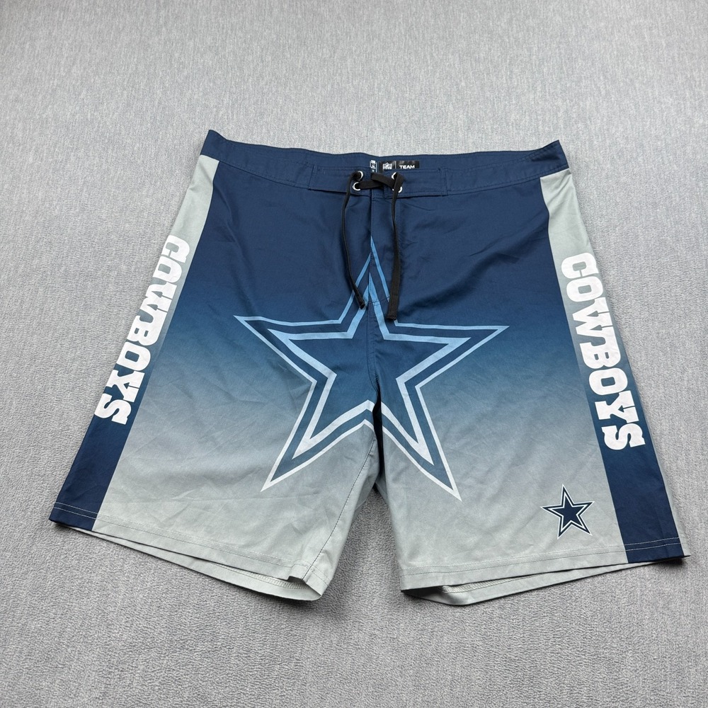 Dallas Cowboys Foco Board shorts Men 2XL Blue NFL Dive 8" Drawstring Trunks